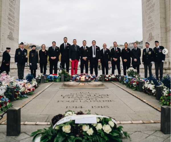 in video, the All Blacks’ superb tribute at the tomb of the Unknown Soldier