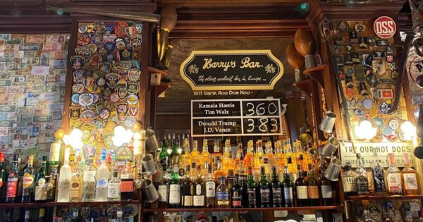 at Harry’s bar in Paris, Donald Trump leads the way