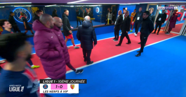 “You said that, who do you think you are?”, footage of the (very) tense return to the dressing room at half-time.